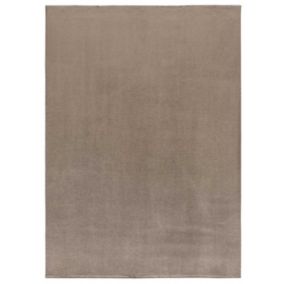 Tapis intérieur ATTICGO vison rectangulaire uni 160x220 cm CORALINE