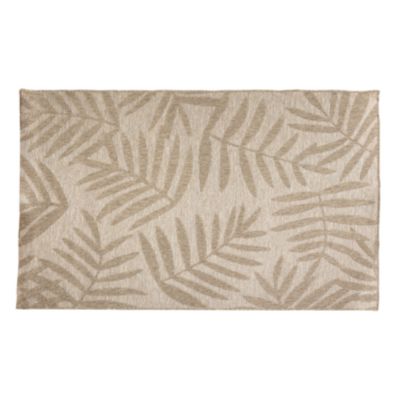 Tapis intérieur et extérieur à feuilles (170x120 cm - Lin)