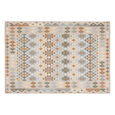 Tapis intérieur et extérieur motif aztèque (170x120 cm - Gris)