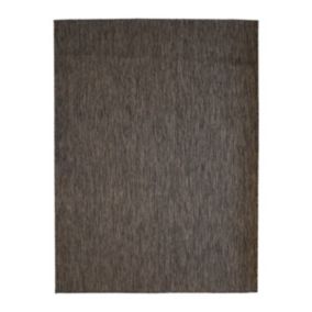 Tapis intérieur-extérieur aspect jute marron 195x275