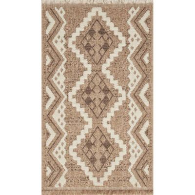 Tapis intérieur extérieur aspect jute marron Tijuana 9054 170x120 cm