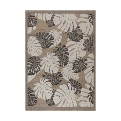 Tapis intérieur extérieur aspect jute noir Tijuana 9062 noir 170x120 cm