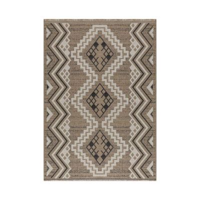 Tapis intérieur extérieur aspect jute noire Tijuana 9054 170x120 cm