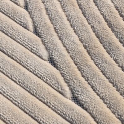 Tapis intérieur extérieur en relief ton sur ton LYN14 ARC6EL, crème