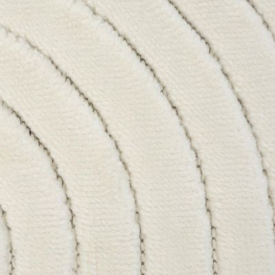Tapis intérieur extérieur en relief ton sur ton LYN14 ARC6EL, crème