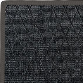 Tapis intérieur / extérieur Timika - Gris ardoise - Galon noir - 120 x 170 cm