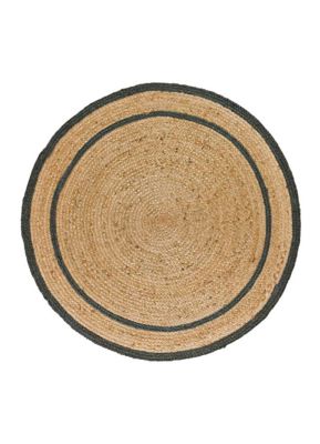 Tapis intérieur gris rond diam.90 cm MAHON naturel - ATTICGO