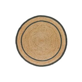 Tapis intérieur gris rond diam.90 cm MAHON naturel - ATTICGO