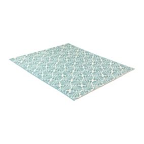 Tapis intérieur ou extérieur - 150 x 200 cm - Bleu clair - COQUILLA