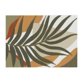 Tapis intérieur ou extérieur motif tropical - 150 x 200 cm - Multicolore - FLORINA