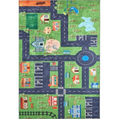 Tapis intérieur à poils courts Alix 738 vert 160x230 cm