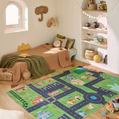 Tapis intérieur à poils courts Alix 738 vert 160x230 cm
