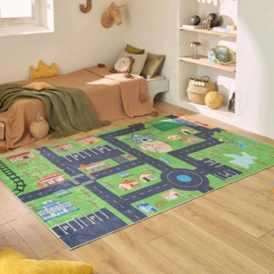Tapis intérieur à poils courts Alix 738 vert 160x230 cm