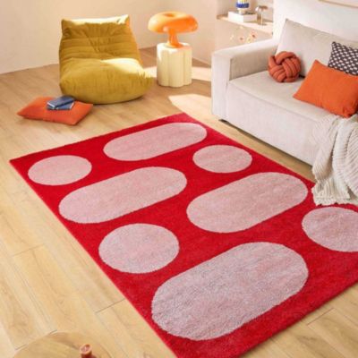 Tapis intérieur à poils longs Swing 381 rouge 200x280 cm