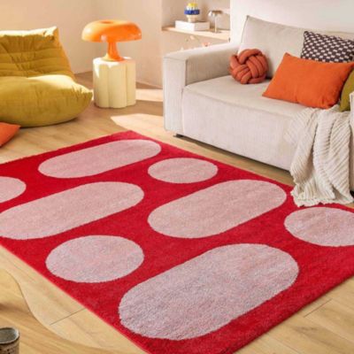 Tapis intérieur à poils longs Swing 381 rouge 200x280 cm