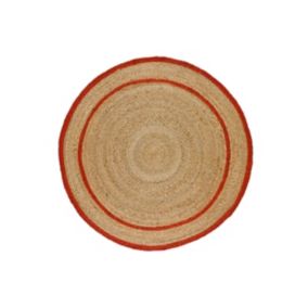 Tapis intérieur rouille rond diam.120 cm MAHON naturel - ATTICGO