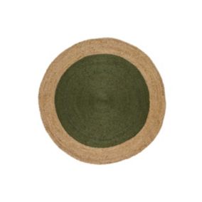 Tapis intérieur vert rond diam.120 cm MAHON naturel - ATTICGO