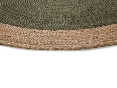 Tapis intérieur vert rond diam.120 cm MAHON naturel - ATTICGO