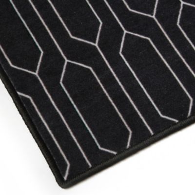 Tapis intérieur absorbant Bromberg imprimé géométrique gris L.120 x l.80 x ep.0,5 cm GoodHome