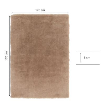 Tapis intérieur extra doux beige L.170 x l.120cm GoodHome, Pelli