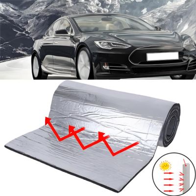 Tapis isolants et insonorisants pour voiture, en aluminium, absorbant les chocs, isolants thermiques, 50 x 200 x 1 cm