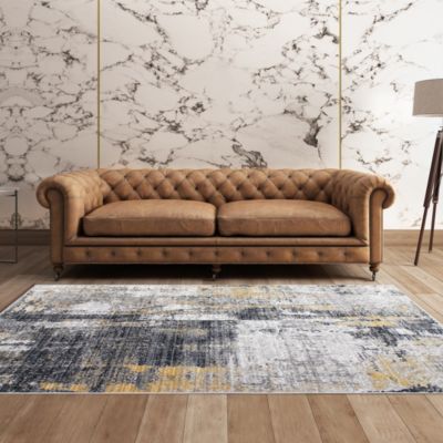 Tapis Izac essuyé jaune L.150 x l.200 cm