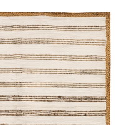 Tapis jute Chindi Deco&Co blanc L.180 x l.120 cm