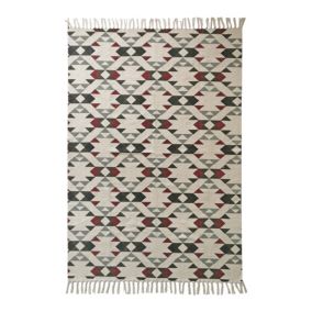 Tapis jute coton imprimé Kilimanjaro Deco&Co L.180 x l.120 cm