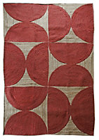 Tapis jute Diabolo terracotta 160x230 cm