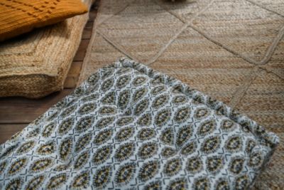 Tapis jute naturel losange Deco&Co L.230 x l.160 cm