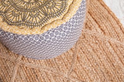 Tapis jute naturel losange Deco&Co L.230 x l.160 cm