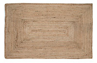 Tapis jute naturel rectangle Deco&Co L.180 x L.120 cm