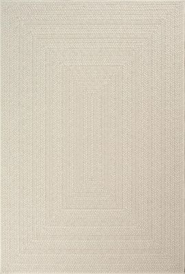 Tapis Kansas extérieur intérieur uni - Crème - 140 x 200 cm