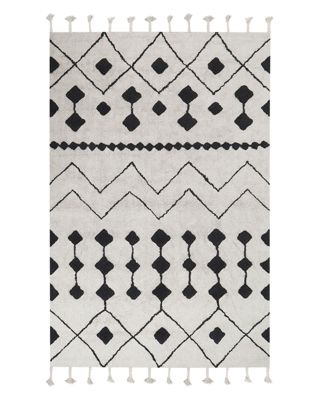 Tapis KHEMISSET Blanc cassé 140 x 200 cm Coton