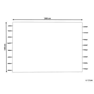 Tapis KHEMISSET Blanc cassé 140 x 200 cm Coton