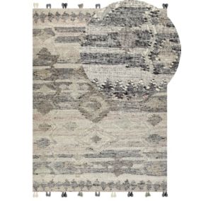 Tapis Kilim en laine 160 x 230 cm gris ARATASHEN