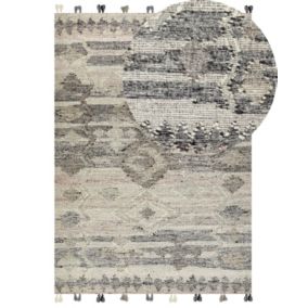 Tapis Kilim en laine 200 x 300 cm gris ARATASHEN