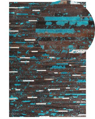 Tapis KISIR 140 x 200 cm Cuir Marron foncé