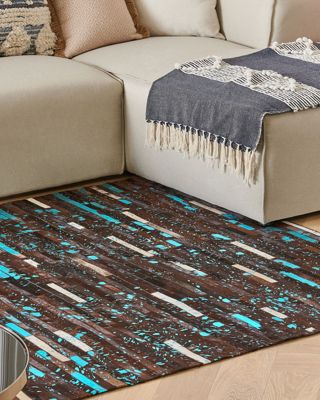 Tapis KISIR 140 x 200 cm Cuir Marron foncé