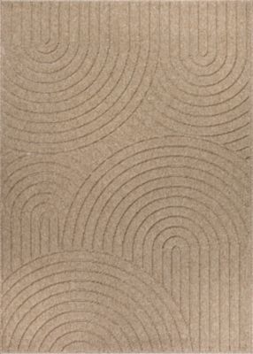 Tapis Kos extérieur moderne arc, Nature, 80 x 250 cm