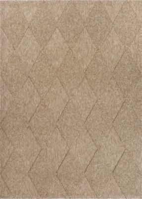 Tapis Kos extérieur moderne losange, Nature, 120 x 160 cm