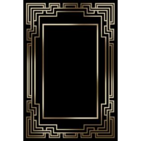 Tapis Laby Noir, Dimension: 80x150