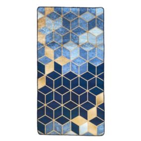 Tapis LUXE Doré, Bleu, Dimension: 120x180