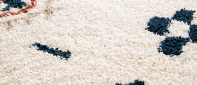 Tapis Manzo Berbère GoodHome beige et bleu L.230 x l.160 cm