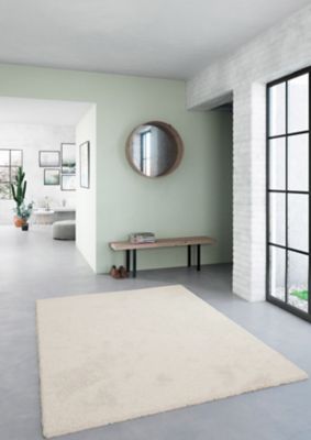 Tapis Manzo GoodHome blanc L.230 x L.160 cm