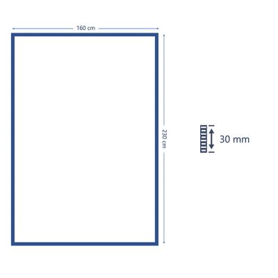 Tapis Manzo GoodHome blanc L.230 x L.160 cm