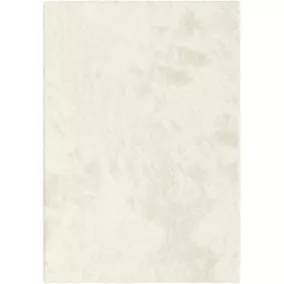 Tapis Manzo GoodHome blanc L.230 x L.160 cm