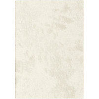 Tapis Manzo GoodHome blanc L.90 x l.60 cm
