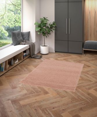 Tapis Manzo GoodHome rose L.90 x l.60 cm