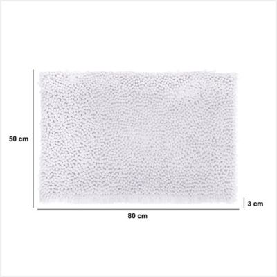 Tapis maxi chenille blanc 50X80 - 5five